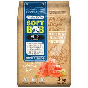 전연령 강아지 소프트밥 반건조사료, 연어, 3kg, 1개