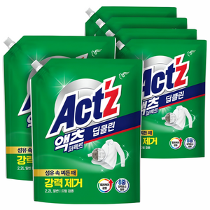 액츠 퍼펙트 딥클린 액상세제 리필, 2.2L, 6개