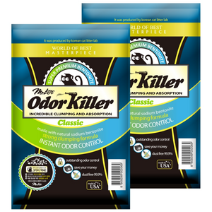 미스터리 오더킬러 클래식 벤토나이트 고양이 모래, 9kg, 무향, 2개