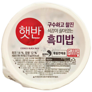 햇반 흑미밥, 210g, 16개