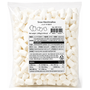 [당일출고] 스노우 마시멜로우 두쫀쿠 재료, 1kg, 1개