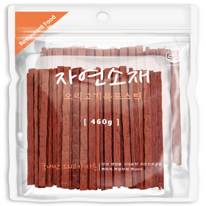 굿데이 자연소재 강아지간식, 오리고기 육포스틱 ..., 460g, 2개