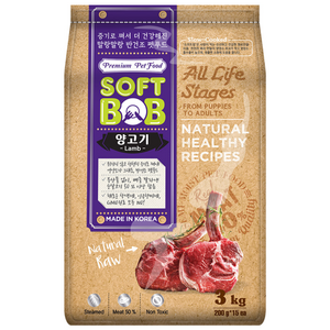 전연령 강아지 소프트밥 반건조사료, 양, 3kg, 1개