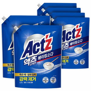 액츠 퍼펙트 베이킹소다 액상세제 리필, 2.2L, 6개