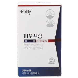 셀리티 비오프랑 식약처 인정 비오틴 판토텐산 맥주효모 건강기능식품 30캡슐, 30정, 1개