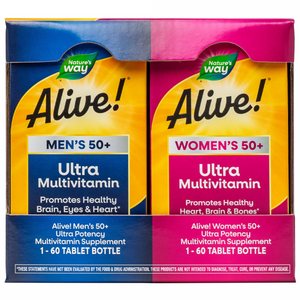 네이쳐스웨이 얼라이브! 원스 데일리 50+ 울트라 포텐시 멀티 비타민 타블렛 2종 세트
