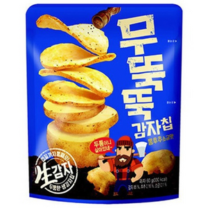 오리온 무뚝뚝감자칩 통후추 소금맛, 60g, 12개