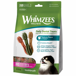 웰니스윔지스 강아지 밸류백 덴탈껌 칫솔 XXS, 치석관리, 360g, 1개