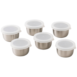 스테인리스 소스컵 40ml 6개 세트 밀폐뚜껑 미니 양념통 도시락용 조미료컵