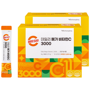 광동 비타500 데일리 메가 비타민C 3000 고함량 비타민c, 270g, 2개
