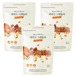 키토제니 파머스 솔티드버터 그래놀라 시리얼, 150g, 3개