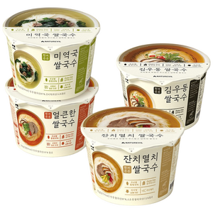 네이처빌 한끼든든 쌀국수 멸치+얼큰+미역+우동, 12개