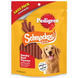 페디그리 강아지 스메코스 스틱스, 훈제 소고기 맛, 300g, 1개