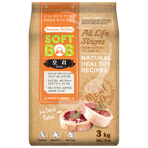 전연령 강아지 소프트밥 반건조사료, 오리, 3kg, 1개
