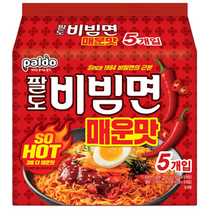 팔도비빔면 매운맛 130g, 5개
