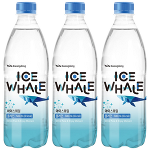 광동제약 아이스웨일 플레인 제로 탄산수, 500ml, 20개