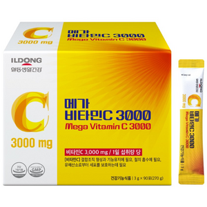 ILDONG 메가 비타민C 3000mg 고함량 순수 비타민C 100% (3개월분), 270g, 1박스