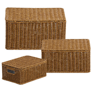 하우스레시피 PP라탄 Ver 2 낮은형 3종 세트, 브라운, 1세트