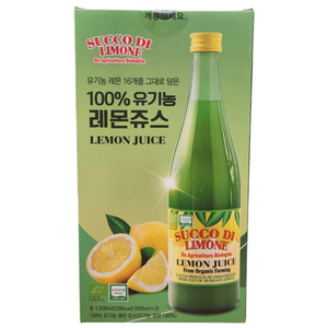 유로푸드 유기농 레몬주스, 500ml, 1개