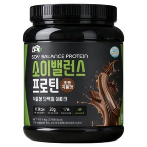 5SL 소이밸런스 프로틴 ISP식물성단백질 초코곡물맛, 1kg, 1개