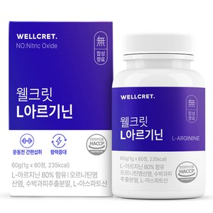웰크릿 L아르기닌, 60g, 1개