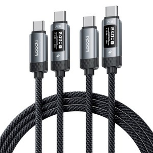 Toocki C타입-C타입 PD3.1 240W OLED 스크린 디지털 디스플레이 초고속 충전케이블