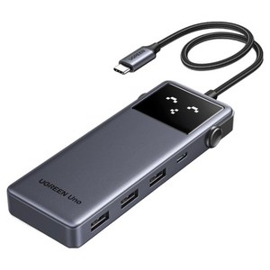 UGREEN 유그린 Uno 8포트 USB3.2 C타입 멀티허브 삼성덱스 맥북 호환 |10Gbps| HDMI2.0 4K60Hz| PD100W| sd카드 리더기|스마트 상태 이모티콘