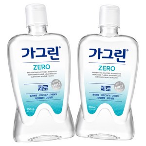 가그린 제로 구강청결제, 750ml, 2개
