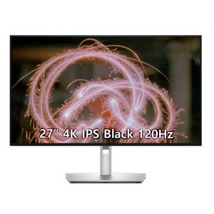 델 684.7mm 4K UHD 울트라샤프 USB C 허브 모니터 블랙 IPS
