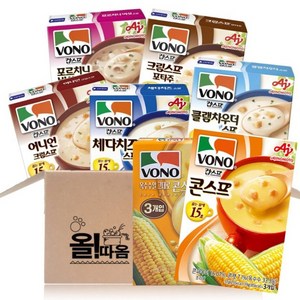 농심 보노 7종 혼합기획세트 (콘스프57g+포르치니버섯54g+포타주크림51g+체다치즈63g+어니언54g+클램차우더63g+옥수수알그대로63g)