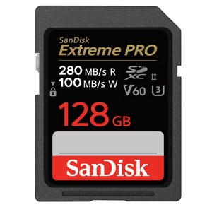 샌디스크코리아 공식인증정품 Extreme Pro 익스트림 프로 SDXC UHS-2 SD메모리카드 UHS-II V60 SDXEP 128GB