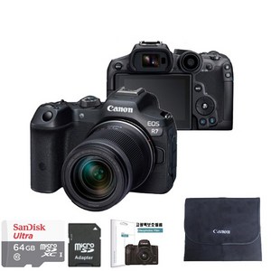 CANON EOS R7 18-150mm F3.5-6.3 IS STM KIT+SD64GB+LCD필름+블랙포켓융파우치 패키지