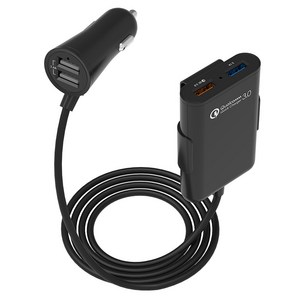 챌린지하이브리드 퀵차지 3.0 멀티 4포트 USB 연장형 차량용 고속충전기