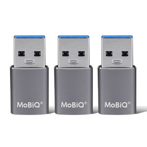 모비큐 A 타입 USB 3.2 to C타입 변환 OTG 10Gbps 고속 젠더 스페이스 그레이 3P