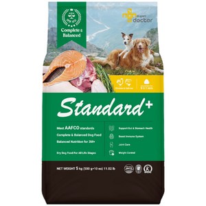 마이펫닥터 전연령 강아지 완전 스탠다드 플러스 건식사료, 닭+연어, 5kg, 1개