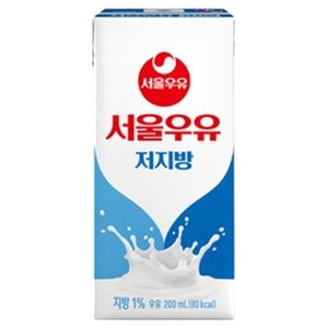 서울우유 저지방 멸균 우유, 200ml, 24개