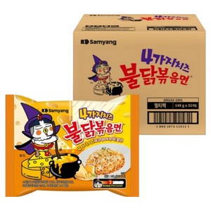 불닭볶음면 4가지 치즈 145g, 12개