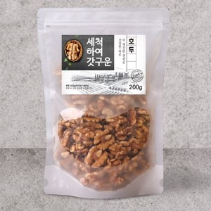 깨끗이 세척 하고 갓 구운 호두 건강한 무염식, 200g, 1개