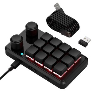 스카이 12키 2노브 기계식 단축키 키보드 프로들의 필수 한손키보드 프로그레밍 매크로 키보드 RGB 유선형 블루투스형 2.4G 디자인너 전문가 직장인 적용 단축기 포토샵 영상 편집