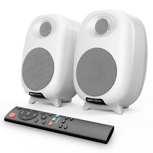 BESTISAN 2채널 앰프내장형 하이파이 액티브 PC-FI 데스크 파이 블루투스 북쉘프 컴퓨터 스피커