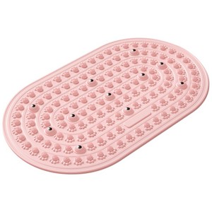 유니케이 말랑말랑 발바닥 지압매트 욕실 미끄럼방지 주방 대형, 말랑지압판 핑크, 1개