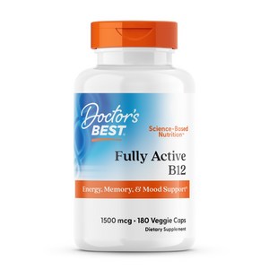 닥터스베스트 풀리 액티브 B12 1500mcg 베지캡, 180정, 1개