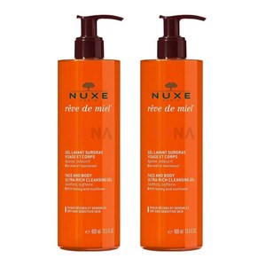 눅스 페이스 앤 바디 울트라-리치 클렌징 젤, 400ml, 2개