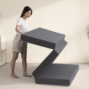 모모홈 200X110X15CM 3단 접이식 메모리폼 매트리스 휴대용 캠핑/여행용 + 가정/스튜디오 고탄력 편안한 수면 매트리스