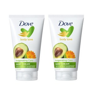 도브 바디러브 인비고레이팅 케어 핸드크림 아보카도 앤 자스민 향, 75ml, 2개