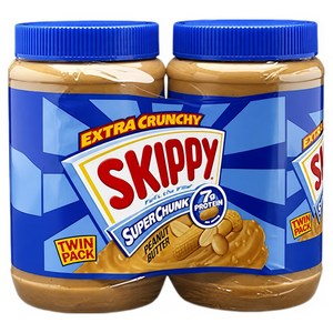 스키피 Extra Crunchy Super Chunk Peanut Butter 2개입, 1.36kg, 2개