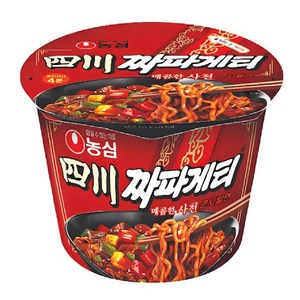 농심 사천 짜파게티 큰사발면 115g, 16개