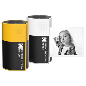 [코닥] 메모샷 ERA MS100 (라벨롤1개내장)+9롤 라벨프린터기 즉석카메라 2 in 1 라벨기 유아 토이 셀카기능 스티커 제작 사진인화기