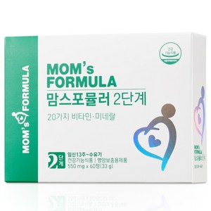 맘스포뮬러 2단계 임산부 수유부 산후 출산후 종합 비타민 철분제 모유수유, 60정, 1개