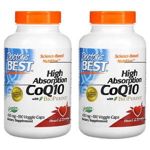 닥터스베스트 하이 앱솔션 CoQ10 400mg 베지 캡, 180정, 2개